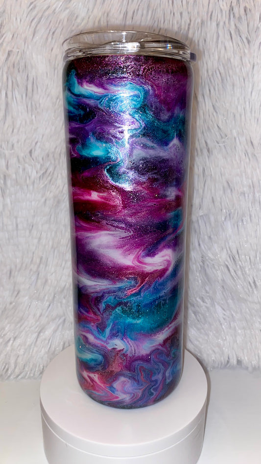 Nebula Clouds Alcohol ink Swirl 20oz Tumbler