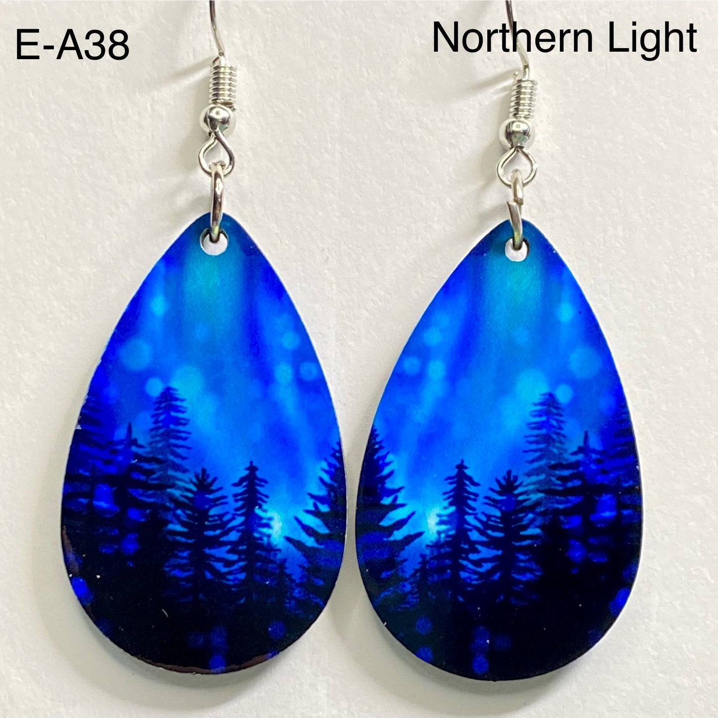 Wooden Earrings: Northern Lights