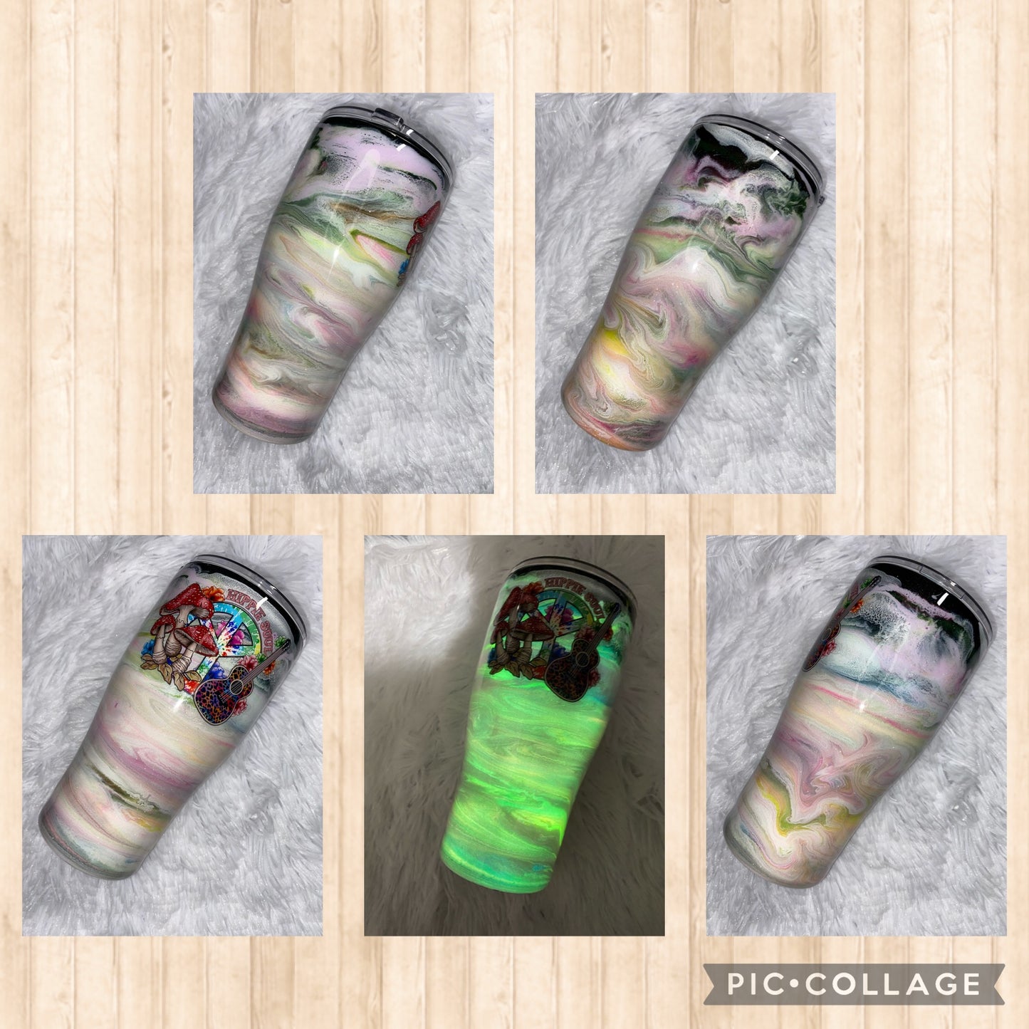 Pastel Swirl Glow in the Dark Hippie Soul 30oz